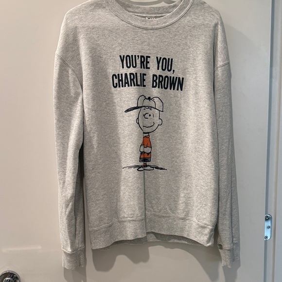 Uniqlo Light Gray Charlie Brown Crewneck Sweater with Excellent Condition - Picture 4 of 9